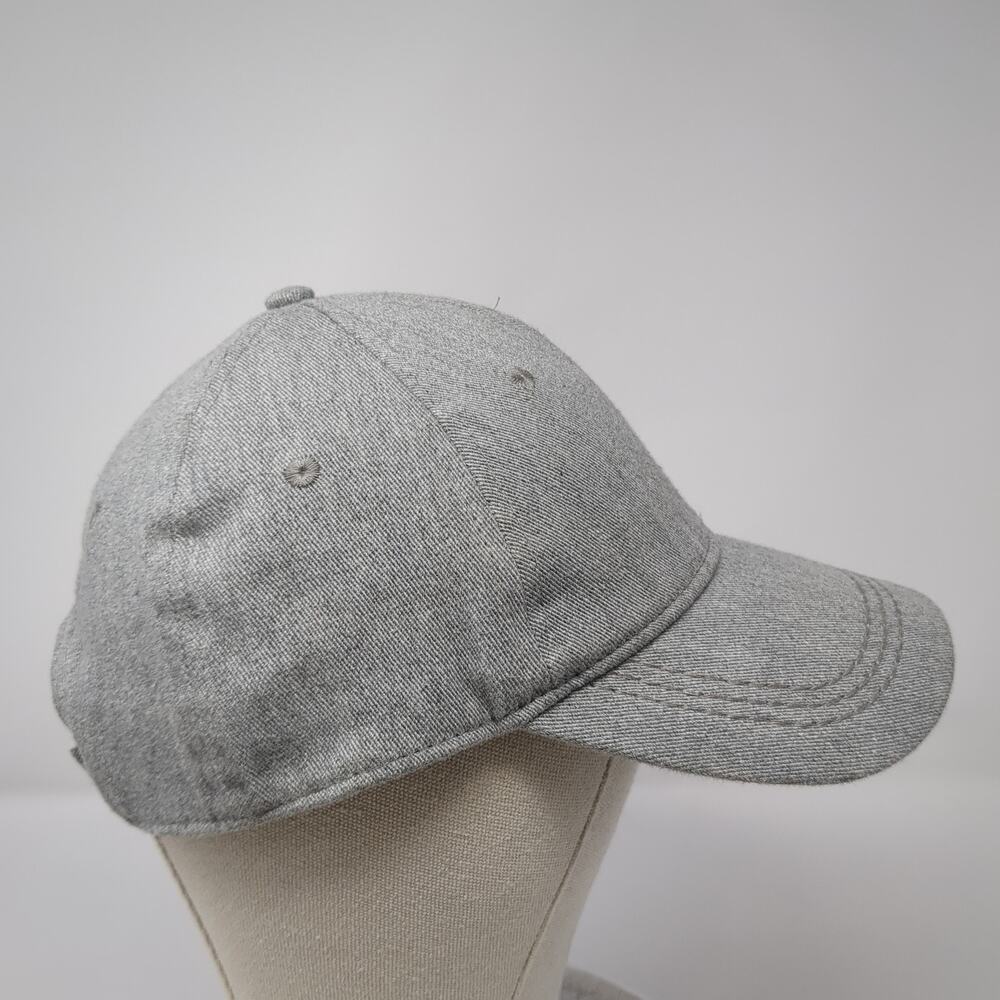 Roxy Leather Patch Strapback Hat Gray One Size Ad… - image 5